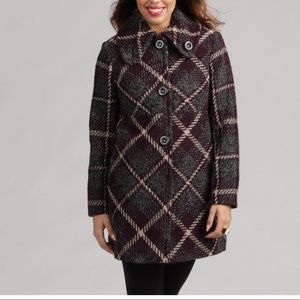 Larry Levine Plaid swing coat!!!